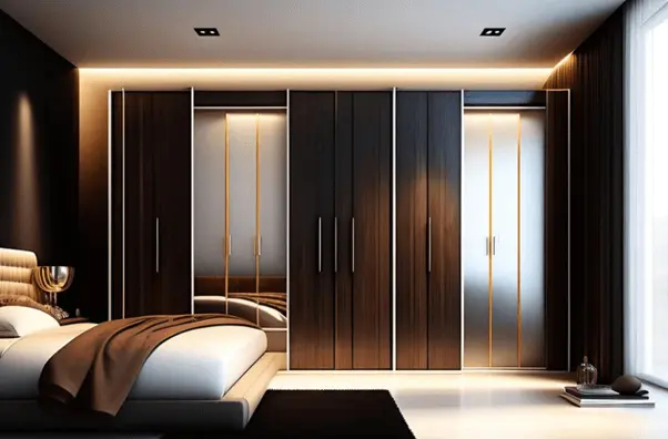 Master bedroom with walk in closet