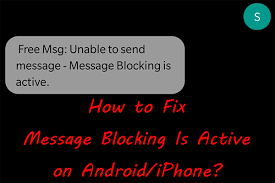 Free Msg Unable to Send Message Message Blocking Is Active